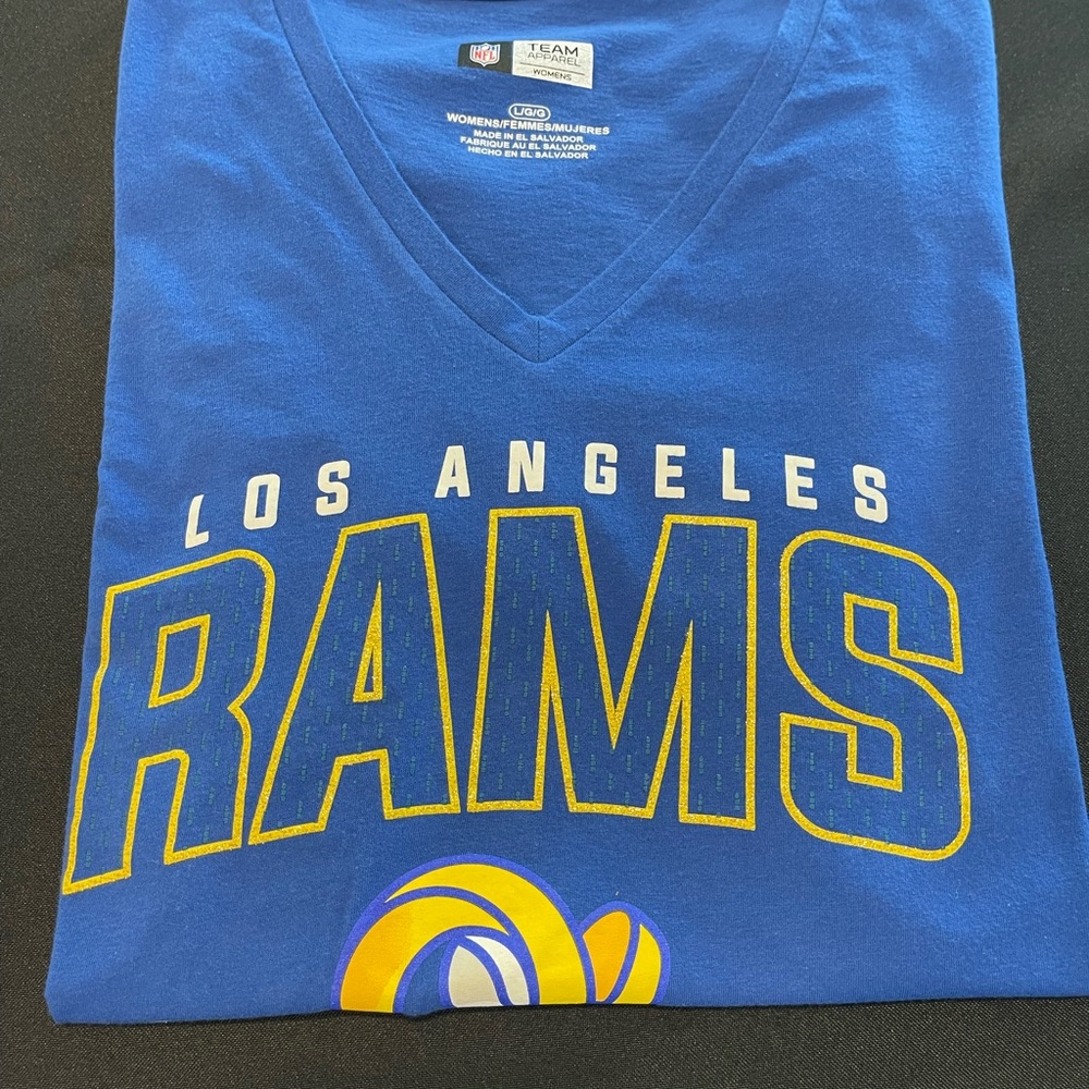 NFL Women’s L.A. Rams Blue and Gold T-Shirt
